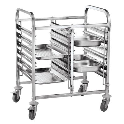 Dvojitý vozík pro přepravu kontejnerů 12×GN 1/1, HENDI, 810x610x(H)960mm | 810569